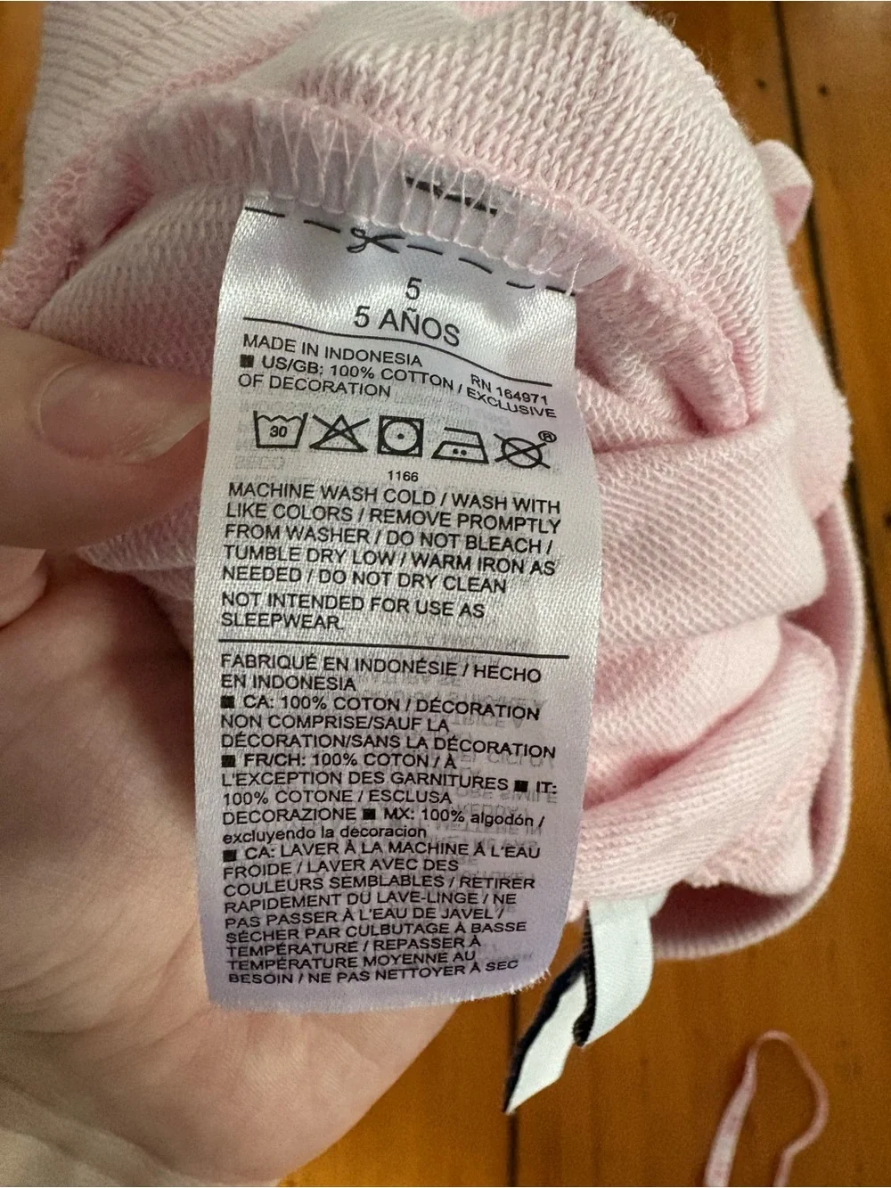 Janie and Jack SET - Pink Bunny Toile Collared Sweatshirt and Jogger, Size 5 Yr